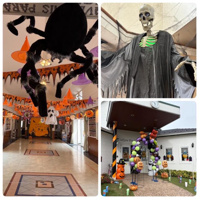 今日は待ちに待ったハロウィン🎃
朝からメイクや仮装した可愛い園児🧡、先生、外国人、ママさん、パパさんでSEI園庭はお化け屋敷でした👻🎃👻

ご近所のイオンや警察署、ピジョンさんに仮装した衣装を見せに行きました。
お菓子をご用意していただき、ありがとうございますm(._.)m

お化けが苦手だったお友だちも今日はニコニコ？シクシク？な1日でしたが、またSEIでの秋の思い出が増えました✨

今日から3連休！
素敵なお休みをお過ごし下さい♬

ハッピーハロウィン🎃👻🎃
#英語型保育園#認定こども園#さくら学園SEI#栃木市#保育士募集#入園児募集中#ハロウィン#ハロウィンパーティー